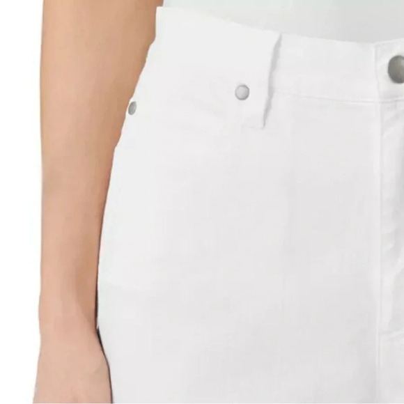 Eileen Fisher Midrise Slim Leg Jeans in White Size 8 Casual Stretch denim - Picture 2 of 12